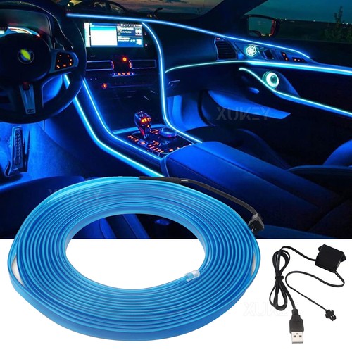 Usb blu auto led illuminazione - blu,