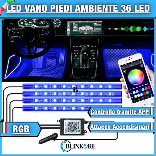 Striscia interni auto led - interni, 36